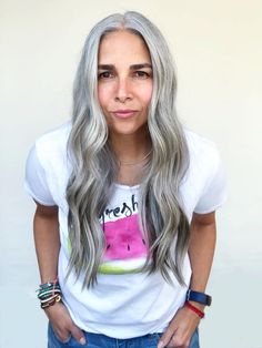 Hi, my name is Carla, I´m 46 and silver. The Right Hairstyles Magazine has posted a couple of empowering gray hair stories and I also want to share my journey, which was epic. Moreover, I learned LOTS of useful tips, especially for readers who don’t know where to start their transition. First Grays and Seeking … Hairstyles Magazine, Long Grey Hair, Long Silver Hair, The Right Hairstyles, Natural Gray Hair, Transition To Gray Hair, Hair Magazine, Blending Gray Hair