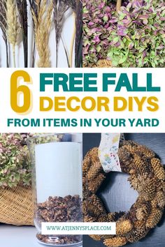 6 free fall decor diy's from items in your yard to decorate with