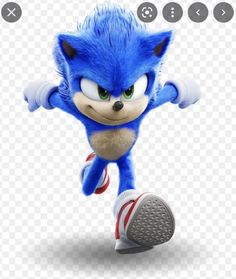 sonic the hedge character running in an animated video game