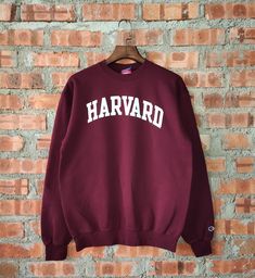 Harvard University, Vintage Crewneck, Nov 2, Gender Neutral, Ships, Crew Neck, Sweatshirts