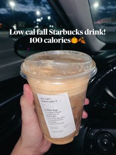 someone holding up a drink in their hand with the caption low cal fail starbucks drinks