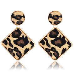 PRICES MAY VARY. ♥ Well-designed Dangle Earrings -- Our statement earrings featuring leopard square dangles with gold-tone textured edge design, round disc earring studs, classic yet fashionable ♥ Eye-Catching Leopard Hoop Earrings -- These boho dangling earrings combines the season’s most coveted imitation pony hair with mottled leopard print flowers, very popular with women and girls ♥ Fabulous Bohemia Earring Studs -- Loved by hundreds of customers, our fur earrings will catch your audience’s Red Fur, Disc Earrings, Stud Jewelry, Earring Studs, Pony Hair, Earrings Statement, Drop Pendant, Leather Earrings, High Quality Jewelry