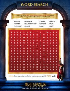 a movie poster with the words word search on it