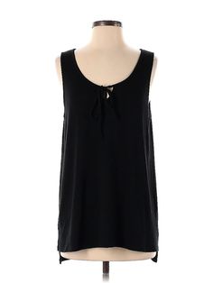 Gap Sleeveless Blouse Size: Medium Tops - used. 48% POLYESTER, 48% RAYON, 4% ELASTANE | Gap Sleeveless Blouse: Black Tops - Size Medium Gap Sleeveless Summer Camisole, Summer Camisole Tops By Gap, Gap Summer Cami Tank Top, Gap Sleeveless Tank Top For Summer, Sleeveless Gap Tank Top For Summer, Gap Summer Camisole Top, Gap Spring Tank Top, Casual Gap Camisole Tank Top, Black Summer Tank Top For Daywear