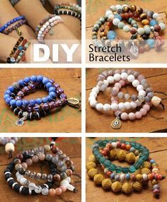 DIY your own stackable stretch bracelets Bracelets With Beads, Making Bracelets With Beads, Jewelry Making Business, Diy Beaded Bracelets, Making Bracelets, Bracelets Diy, Homemade Jewelry, Jewelry Making Ideas, Beaded Bracelets Diy