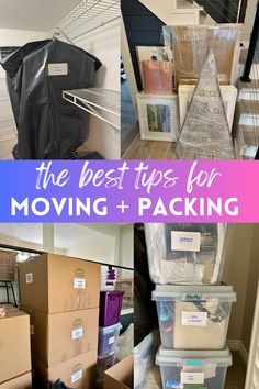 Get the ultimate moving tips with these must-have moving supplies and packing tips. Organize your move from start to finish with these moving hacks! When To Pack For Moving, Best Ways To Pack For Moving, Moving And Packing Tips, How To Pack Jewelry For A Move, House Packing Tips, Packing Tips Moving Where To Start, Moving Packing Hacks, Cross Country Moving Tips, Best Way To Pack For Moving