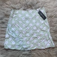 New With Tags Motel Floral Green Skirt Feel Free To Ask Any Questions Thanks For Checking Out My Closet Trendy White Skort For Vacation, Trendy Mini Skirt For Spring Vacation, Trendy Green Mini Skirt With Floral Print, Trendy Floral Print Spring Skort, Trendy White Floral Print Mini Skirt, Affordable Green Floral Print Mini Skirt, Chic Green Floral Print Mini Skirt, Vacation Floral Print Green Mini Skirt, Green Floral Print Non-stretch Skirt