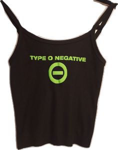 Black Text Print Tank Top, Trendy Black Tank Top With Text Print, Summer Black Print Cotton Tops, Type O Negative Shirt, Type O Negative, Blue Corset, Vintage Tank Top, Vintage Tank, Racerback Top