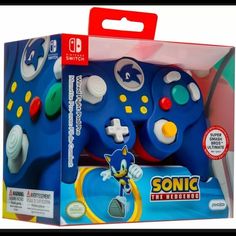 PDP OFFICIAL Nintendo Switch Wired Fight Pad Pro Controller *SONIC EDITION* New Blue Party Foods, Sonic Nintendo, Virtual Boy, Stick Design, All Video Games, Gameboy Advance, Some Games, Game System, Playstation 2