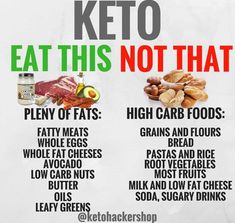 Eat this not that for Keto. Keto hacks. Keto tips and tricks. Low Fat Cheese, High Carb Foods, Diet Vegetarian, Keto For Beginners