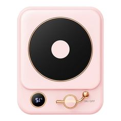 an appliance that is pink and gold