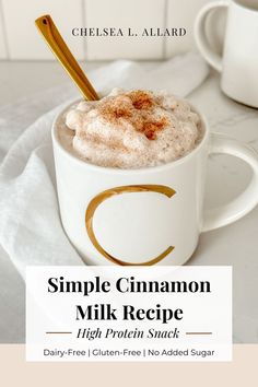 simple cinnamon milkshake recipe with high protein snack