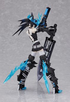 not sure, but it looks like a crazy redesign of Black Rock Shooter Black Rock Shooter, Figure Reference, Frame Arms Girl, 캐릭터 드로잉, Cosplay Tips, Anime Figurines, Figure Poses, Black Rock, 영감을 주는 캐릭터