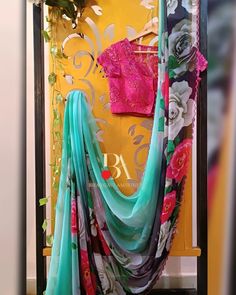 Fancysaree saree blouse lace floral georgette floralsaree bluegreen roses pink blouses Hyderabad shopnow Pink Lace Blouse, Georgette Saree, Georgette Sarees, Lace Blouse, Pink Lace, Blouses, Lace