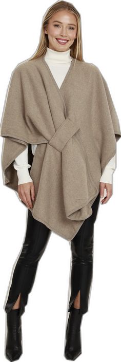 Chic Cashmere Cape For Winter, Elegant Beige Poncho For Fall, Chic Winter Shawl Cape, Elegant Beige Cape Poncho, Chic Beige Winter Shawl, Chic Cape Shawl For Fall, Chic Fall Cape Shawl, Chic Beige Shawl For Fall, Chic Shawl Cape For Fall