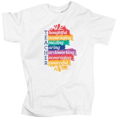 Teachers Appreciation T-Shirt (Unisex) Graphic Tee With Screen Print For Teacher Appreciation, White Crew Neck T-shirt For Teacher Appreciation, Teacher Custom, Teachers Appreciation, Louis Vuitton Gifts, Sweater Vest Mens, Wonder Woman Costume, Cheerleading Outfits, Teacher Style