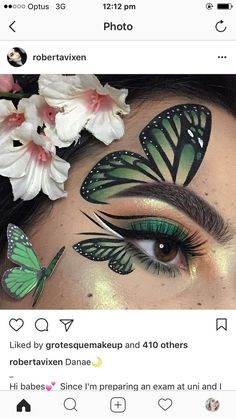 Butterfly Makeup, Face Art Makeup, Halloween Makeup Inspiration, Makijaż Smokey Eye, Fairy Makeup, Eye Makeup Designs, Colorful Eye Makeup, Edgy Makeup, Makeup Eye Looks