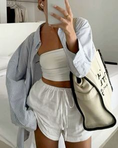 #beachday #beachoutfit #outfitoftheday Clean Outfits Summer, Summer Vacation Outfit Inspiration, East Coast Summer Outfits, Outfit Verano, Latina Outfits, Looks Pinterest, Outfit Inspo Summer, Summer Fits