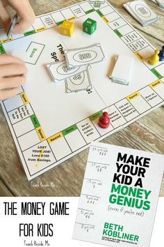 make your kid a money game for kids with instructions and printables on the board