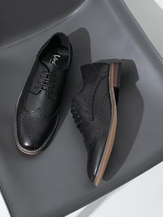 Black  Collar     Embellished   Men Shoes Formal Shoes For Men Classy, Mens Suit Shoes, Shoes Men Formal, Mens Wingtip Shoes, Men Formal Shoes, Mens Brown Dress Shoes, Black Formal Shoes, Oxford Shoes For Men, Shoes Business