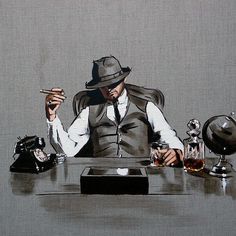 Gangsta Suits, Noir Detective, Arte Peculiar, Beautiful Oil Paintings, Dark Art Tattoo, Limited Edition Giclee, Angel Art, Art Buyer