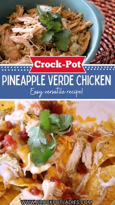 crock - pot pineapple verde chicken is an easy and delicious appetizer