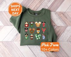 Disney World Christmas Shirts, Appliqué Shirts, Disney Applique, Disney Apparel, Disney Christmas Shirts, Holidays Ideas, Custom Made Shirts, Applique Shirts, Christmas Snacks