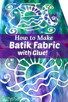 how to make batik fabric with glue