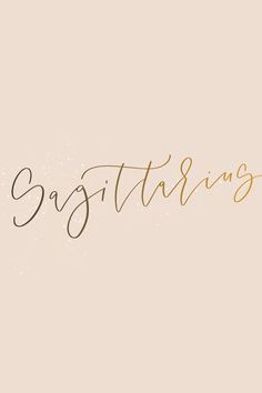 the word sagittating written in gold ink on a pink background with some small dots