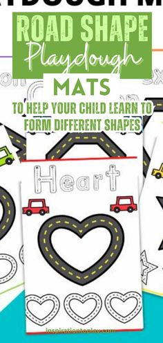 road shape playdough mats to help your child learn to form different shapes