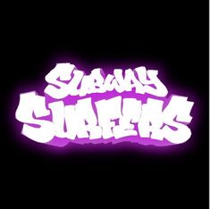 the logo for saban's swamps is shown in purple and white on a black background