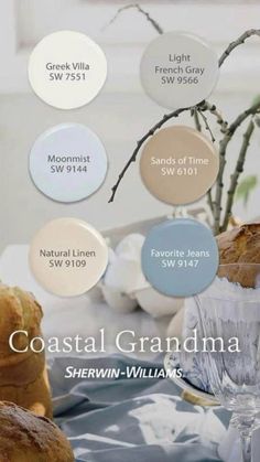 the color scheme for coastal grandma sherwin - williams