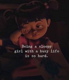 Lazy Quotes Funny, Life Is So Hard, Sleep Quotes Funny, Cute Disney Quotes, Life Is Hard Quotes, Sleep Quotes, Animation Quotes, Sleepy Girl, Quotes Girls