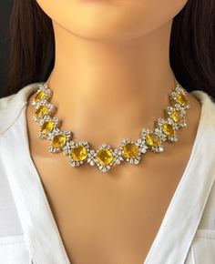 Yellow Silver CZ Diamond necklace, Delicate Diamond Necklace,Indian pakistani jewelry for wedding, gift for her, bridal jewelry Regular size and adjustable Arrives in a gift box. Please let me know if you have any questions. Thank you so much for visiting my shop. Color, shades, and texture displayed may slightly vary from the actual product due to digital image limitations. We request you to consider these minor variations. Please expect the possibility of some slight imperfections when buying Delicate Diamond Necklace, Diamond Necklace Indian, Jewelry For Wedding, Necklace Indian, San Ramon, Pakistani Jewelry, Cz Diamond, Buy Handmade, Color Shades