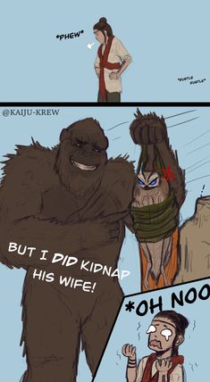 an image of two different comics with one being a gorilla and the other saying it is not