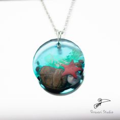 Under the Sea Resin Necklace - Etsy Handmade Ocean-inspired Resin Jewelry, Blue Resin Ocean-inspired Necklaces, Blue Resin Ocean-inspired Necklace, Ocean-inspired Blue Resin Jewelry, Blue Resin Necklaces With Ocean-inspired Style, Blue Ocean-inspired Resin Jewelry, Unique Turquoise Resin Necklace, Unique Turquoise Resin Necklaces, Ocean-inspired Turquoise Resin Jewelry