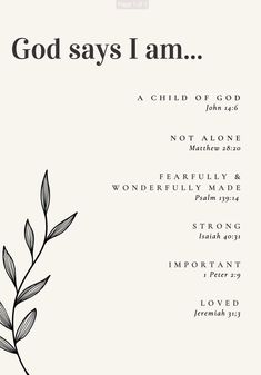 the front cover of god says i am, with an image of a plant on it