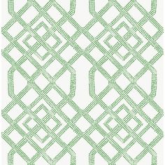 an abstract pattern made up of small squares and dots in green ink on white paper