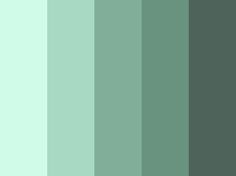 blue and green color swatches with the same hues in each section, including two different shades