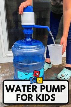 a water pump for kids with the words water pump for kids above it