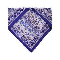 The intricate pattern on our hand-dyed Batik Bandana is crafted by skilled artisans in Indonesia using a 700-year-old batik technique. This bandana is made from white cotton fabric that is then hand-stamped and hand-dyed using 700 years old batik wax and dye technique. The batik fabric is also then sun baked. You should expect some variation of the color. This pattern is called Kembang Rambat, which translates to Vines. Size: approximately 18.9”x19.7”. Due to the pre-washing process and the use Bandana Neck Scarf, Batik Technique, Head Bandana, Vintage Bandana, Bandana Design, White Cotton Fabric, Wild Rag, Cotton Bandanas, Cotton Scarf