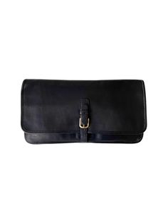 Black Clutch With Fold Over Clasp For Everyday Use, Black Everyday Clutch With Fold Over Clasp, Vintage Leather Clutch For Everyday Use, Rectangular Travel Clutch With Snap Closure, Rectangular Clutch With Snap Closure For Travel, Vintage Leather Travel Clutch, Vintage Leather Clutch With Removable Pouch, Classic Leather Clutch With Fold Over Clasp, Timeless Black Travel Clutch