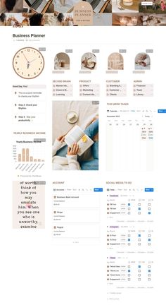 Business Planner Notion Template, Notion Client Dashboard, Project Management Business Notion Template, Notion Business Dashboard, Travel Budget Planner, Business Dashboard, Client Management, Media Planner, Life Coaching Tools, Content Planner, Small Business Planner