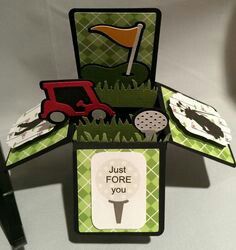 a golf themed card with the words just for you