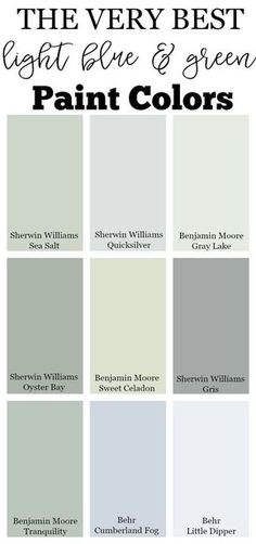 the best light blue and green paint colors