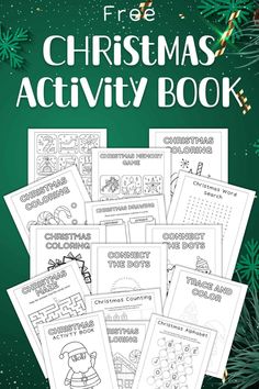 Free Christmas Activity Book for Kids Quiet Christmas Activities For Kids, Christmas Activity Book Printable, Christmas Printable Games For Kids, Simple Christmas Activities For Kids, Christmas Exercises For Kids, Christmas Paper Activities