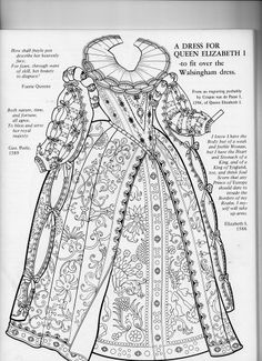 Elizabethan gown design Elizabeth Era Fashion, Elizabeathen Fashion, Elizabethan Dress Pattern, Elizabethan Sleeves, Elizabeth Costume, Queen Clothing