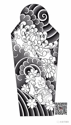 Tattoo Sleeve Japanese, Tattoos For Men Japanese, Tattoo Stencils For Men, Japanese Tattoo Sleeve, Japanese Leg Tattoo, Half Sleeve Tattoo Stencils, Japanese Tattoos For Men, Japanese Flower Tattoo