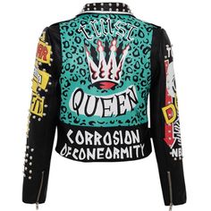 BIKER GURL Leather Rivet Jacket | The Urban Clothing – The Urban Clothing Shop™ Punk Graffiti, Battle Jackets, Short Coats Women, Hip Hop Jacket, Street Fits, Leather Rivets, Pu Leather Jacket, Motorcycle Leather, Mötley Crüe