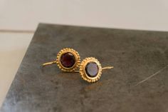 Gold garnet earrings, Gemstone romantic drop #jewelry #earrings @EtsyMktgTool #engagement #januarybirthstone #romanticearrings Handmade Elegant Garnet Earrings, Elegant Handmade Garnet Earrings, Delicate Bridal Earrings, Vintage Earrings Gold, Garnet Drop Earrings, Red Garnet Earrings, Drop Jewelry, Romantic Earrings, Vintage Style Earrings